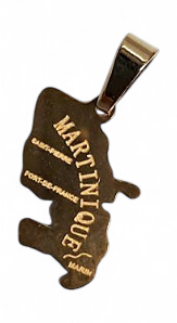 [27002] Pendentif Acier Inox Carte 2 Cm Or