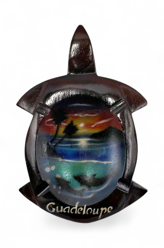 [43026] Cendrier Bois Forme tortue Airbrush