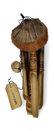[47041] Carillon Bambou 30 Cm Peinture Antique