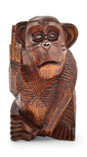 [46044] Sculpture Singe Doigt d'honneur 15 cm