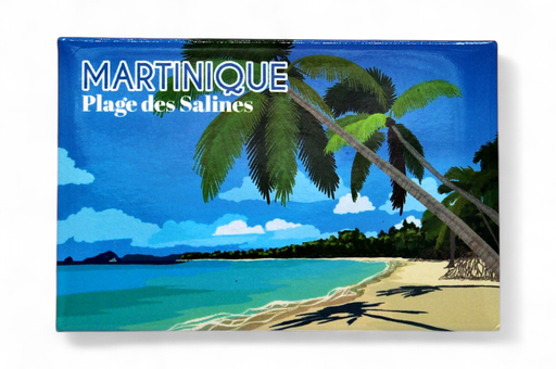 [15257] Magnet rectangle - illustration Plage des salines MQ