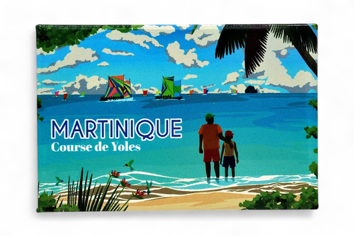 [15259] Magnet rectangle - illustration Course de Yoles MQ