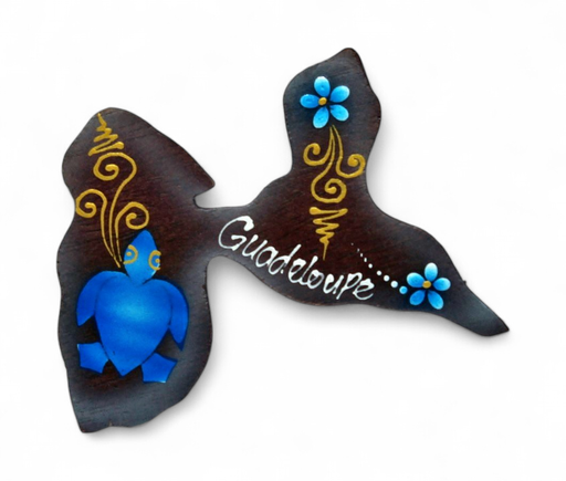 [15272] Magnet bois Carte peint main