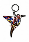 [16067] Porte-clé bois colibri peint 