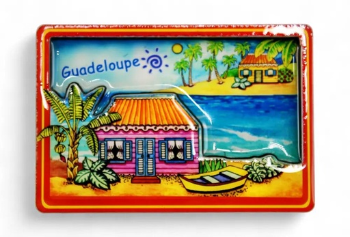 [15280] Magnet MDF Plage et Kaz Créole