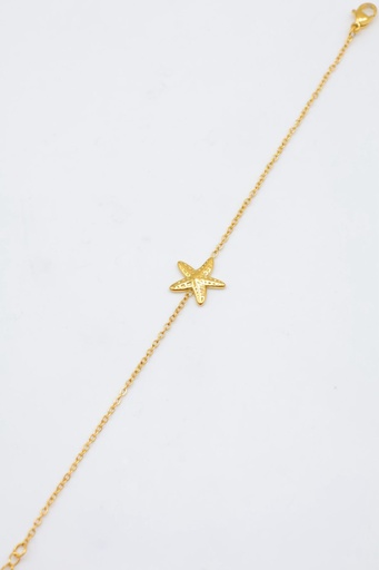 [23038] Bracelet inoxydable couleur or étoile de mer