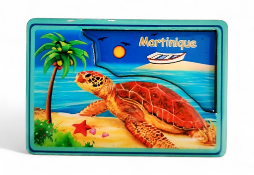 [15313] Magnet MDF Plage et tortue