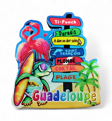 [15322] Magnet MDF - Panneaux de directions tortue et flammant