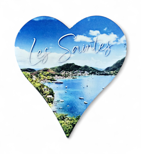 [15338] Magnet MDF Cœur - La baie des saintes