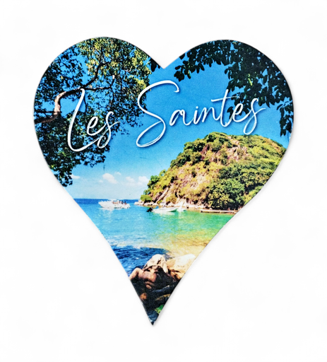 [15339] Magnet MDF Cœur - Le pain de sucre, Les Saintes