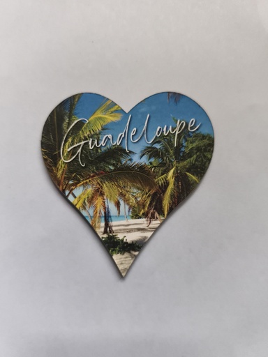 [15343] Magnet MDF Cœur - Plage GP