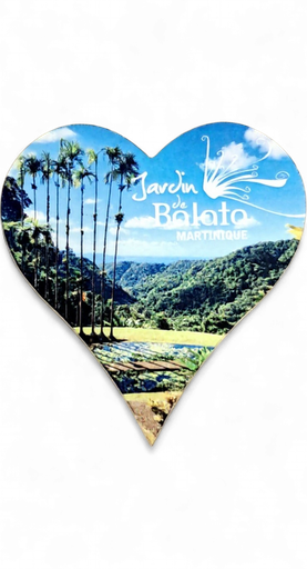 [15359] Magnet MDF Cœur - Vue et palmier JDB