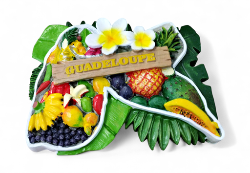 [15363] Magnet Résine - Carte corbeille de fruits