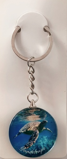 [16090] Porte-clé Verre - Tortue de mer