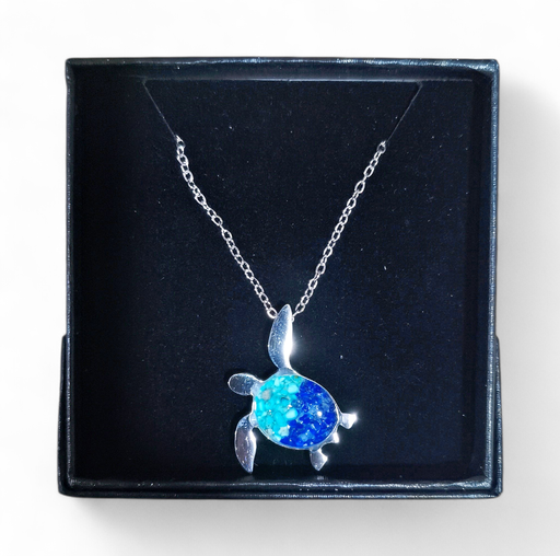 [26072] Collier Acier inoxydable Sodalite Tortue sable bleu